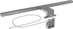 Lampada LED da Specchio 50cm Cromo 8W IP44 Tripla Installazione Colore Bianco Naturale 4.000K
