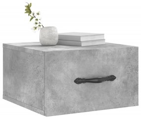 Comodini a Muro 2 pz Grigio Cemento 35x35x20 cm