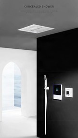 Sistema doccia a incasso ELITE EDITION BCS1721 termostatico, multigetto e a cascata in più finiture — Grigio gunmetal — A parete