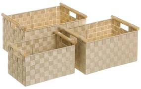 Cestini in stoffa in set da 3 - Casa Selección