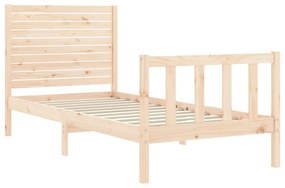 Giroletto con testiera 100x200 cm in legno massello