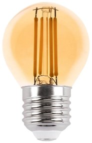 Lampada LED E27 4W a Filamento Ambrata Dimmerabile - G45 Colore Bianco Caldo 2.500K