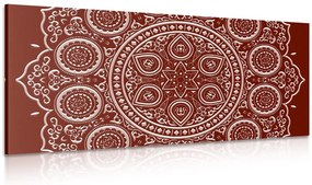Quadro su tela – Mandala etnica delicata in bordeaux
