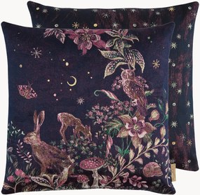 Copricuscino reversibile in jacquard Magic Forest