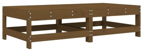 Poggiapiedi giardino con cuscini 2pz legno massello pino miele