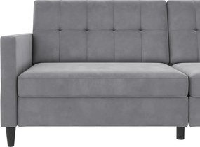 Divano grigio chiaro in velluto 203 cm Hartford - Støraa