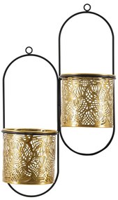 Gancio portavaso in metallo ø 14 cm (altezza totale 48 cm) Double Hong – Mauro Ferretti