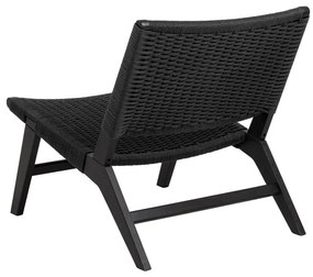 Poltrona nera con intreccio Carson - Actona