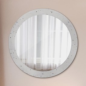 Specchio rotondo stampato Trama concreta fi 80 cm