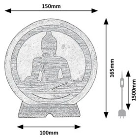 Rabalux 76033 - Lampada di sale ZENOVA 1xE14/15W/230V