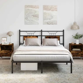 Giroletto Senza Materasso Rovere Fumo 140x190 Cm İn Truciolato /