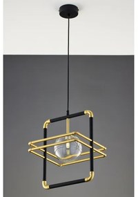 Jupiter 2028 - Lampadario a sospensione con filo FIORI 1xG9/10W/230V nero/oro/limpido