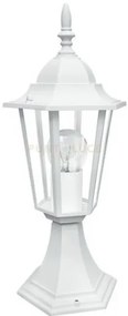Lume milano bianco 1 luce attacco e27 ip44 17x40,3cm alluminio e vetro
