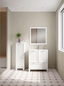 Mobile da bagno a terra sotto lavabo L 82.7 x H 85 x P 46 cm grigio laccato opaco, 1 cassetto 2 ante VISOBATH Unike