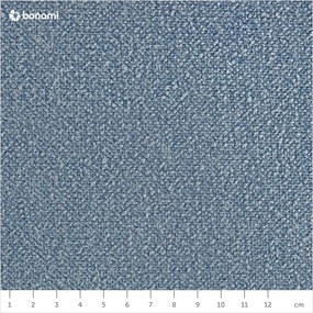 Letto matrimoniale imbottito blu con contenitore e rete inclusi 180x200 cm Myra Slim Line – Bonami Selection