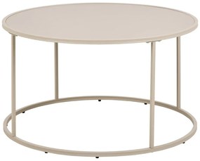 Tavolino da salotto rotondo grigio in acciaio ø 80 cm Seaford – Actona