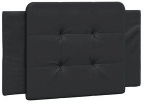 Letto con materasso nero 90x200 cm in similpelle