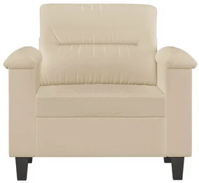 Poltrona crema 60 cm in microfibra