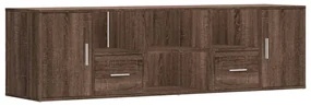 Mobile angolare rovere marrone 160x40x45 cm in truciolato