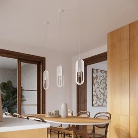 Sollux SL.1360 - Lampadario a sospensione con filo NICUS 1xE27/15W/230V bianco