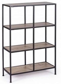 Libreria SHAPE in acciaio e legno nobilitato 60x25x90 cm