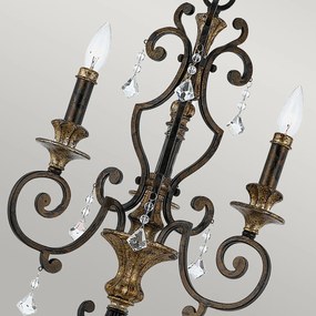 Lampadario Classico Marquette Acciaio Bronzo Heirloom 3 Luci E14