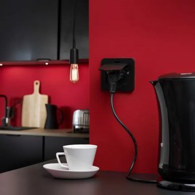 Solight 5B322B - Presa a pavimento da incasso per esterno IP55 nero rettangolare