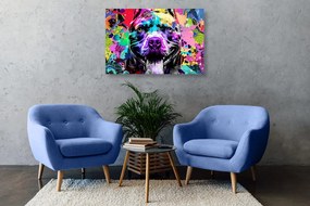 Stampa su tela – Illustrazione di cane colorata