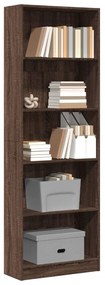 Libreria Rovere Marrone 60x24x176 Cm İn Legno Multistrato /