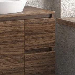 Mobile bagno 100cm sospeso con due cassetti e due ante TOD-100PS - KAMALU
