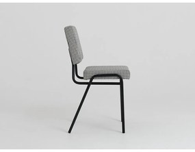 Sedia da pranzo bianca e nera Simple - CustomForm