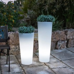 Lampada da esterno Vaso illuminato H 80 cm, in polietilene , luce bianco freddo E27 650LM NEWGARDEN