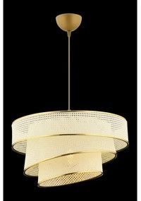 Lampadario a sospensione COUPER 1xE27/60W/230V bianco/oro