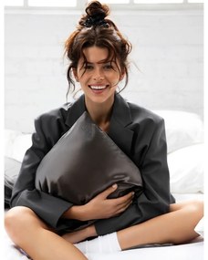 Federa per cuscino in seta 51x76 cm Charcoal – slip