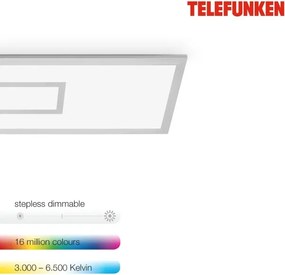 Pannello LED RGBW dimmerabile LED/20W/230V argento + telecomando