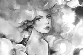 Stampa su tela – Fascino femminile in bianco e nero