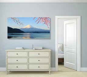 Quadro su tela – Vista dal lago sul Fuji