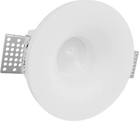 Portafaretto Rotondo Ø130x55mm GU10 in Gesso Pitturabile