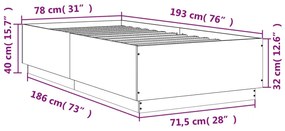 Giroletto Bianco 75x190 cm in Legno Multistrato