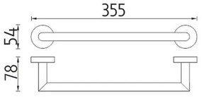 NIMCO UN 13035A-26 - Appendiabiti da parete UNIX 36 cm cromo lucido