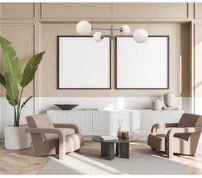 ITALUX PND-55342-4-SN - Lampadario EVORA 4xG9/5W/230V nichel