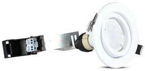 3 PZ Faretti Led da Incasso Rotondo Orientabile 5W Carcassa Bianco 4500K Neutro Compreso Lampada GU10 Sostituibile SKU-8882