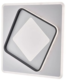 Plafoniera Moderna Lulu' In Alluminio Bianco Nero Led Integrato Cct