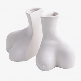 Set di 2 fermalibri in ceramica Murys Bianco - Sklum