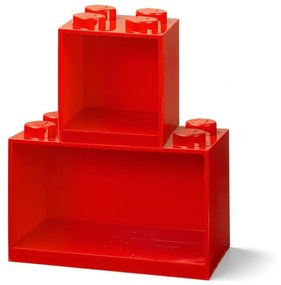 Set di 2 mensole da parete rosse per bambini Brick - LEGO®