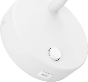 Eglo 901782 - Lampada da parete LED flessibile con porta USB OLIVANDINO LED/3,8W/230V bianco