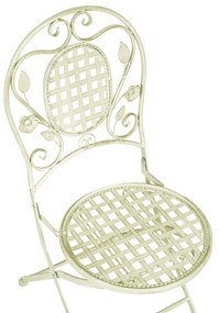 Set da balcone bistro in metallo verde chiaro BIVIO Beliani