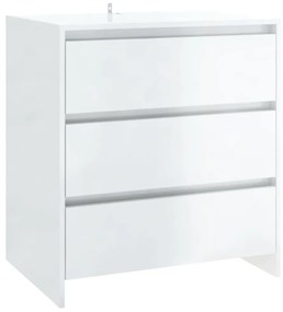 Credenza bianco lucido 70x41x75 cm in truciolato