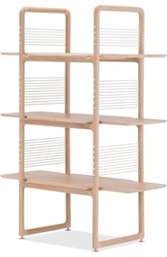 Libreria in legno massiccio di rovere, altezza 140 cm Muse - Gazzda