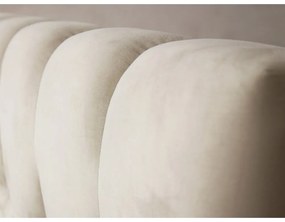 Letto matrimoniale imbottito beige con contenitore con griglia 200x200 cm Bali - Cosmopolitan Design